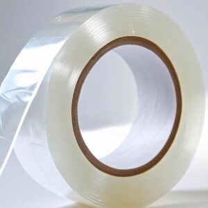 25 mm wide, 50 metres long clear packing tape roll